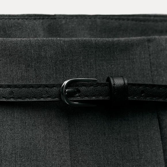 ZARA BOX PLEAT SKORT WITH BELT - Picture 5 of 5